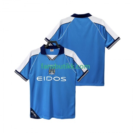 Fotballdrakt Manchester City 1999 2001 Retro Hjemmetrøye Kortermet
